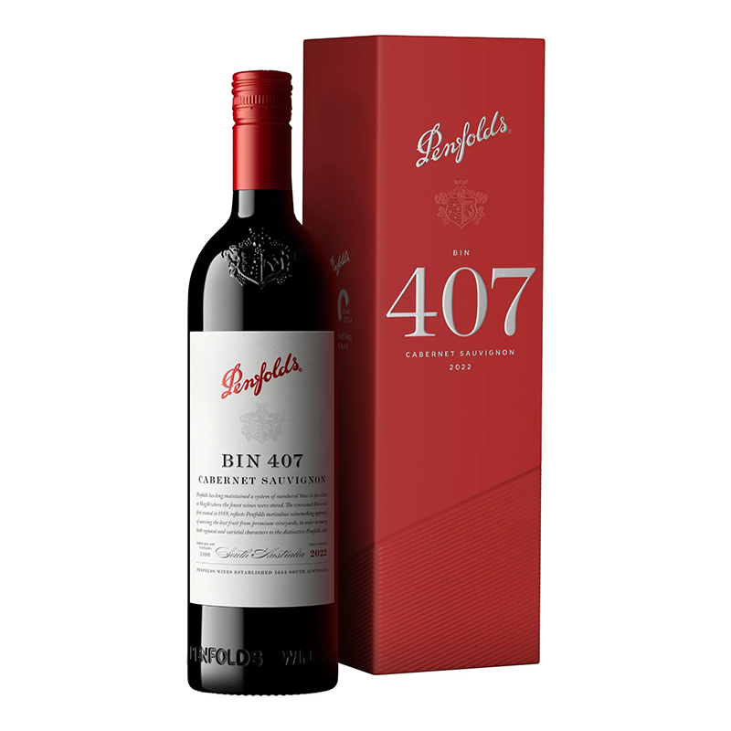 Penfolds Bin 407 Cabernet Sauvignon 2022 Gift Box