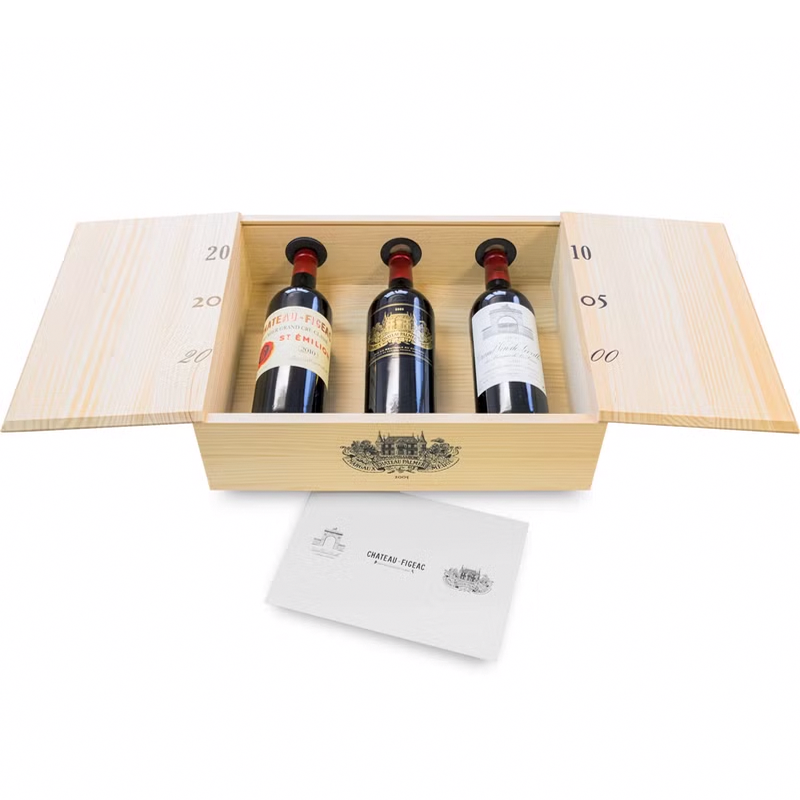 La Trilogie d'Exception: Figeac 2010, Palmer 2005 & Las Cases 2000 Box Set Steves Winestore