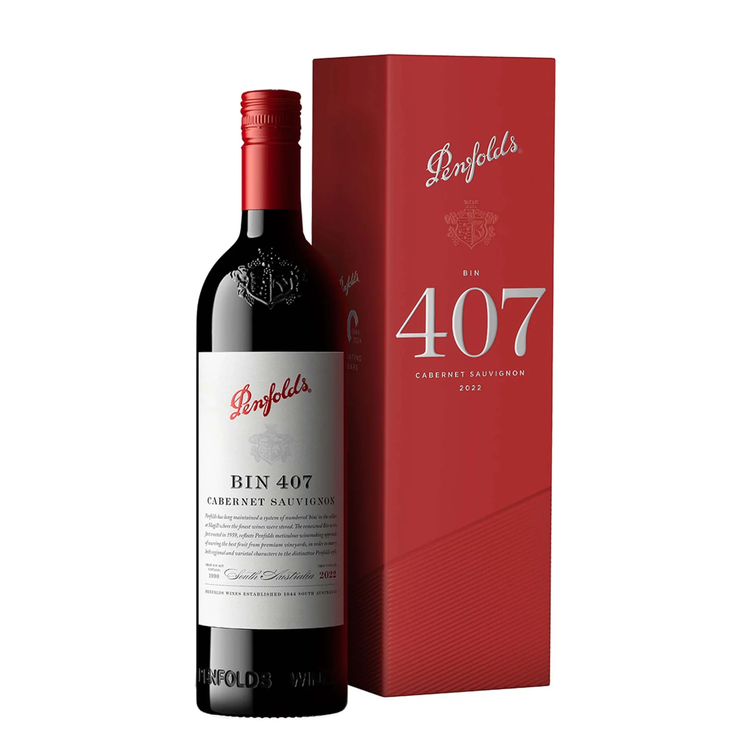 Penfolds Bin 407 Cabernet Sauvignon 2022 Gift Box Steves