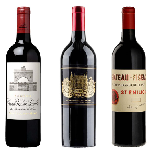 La Trilogie d'Exception: Figeac 2010, Palmer 2005 & Las Cases 2000 Box Set